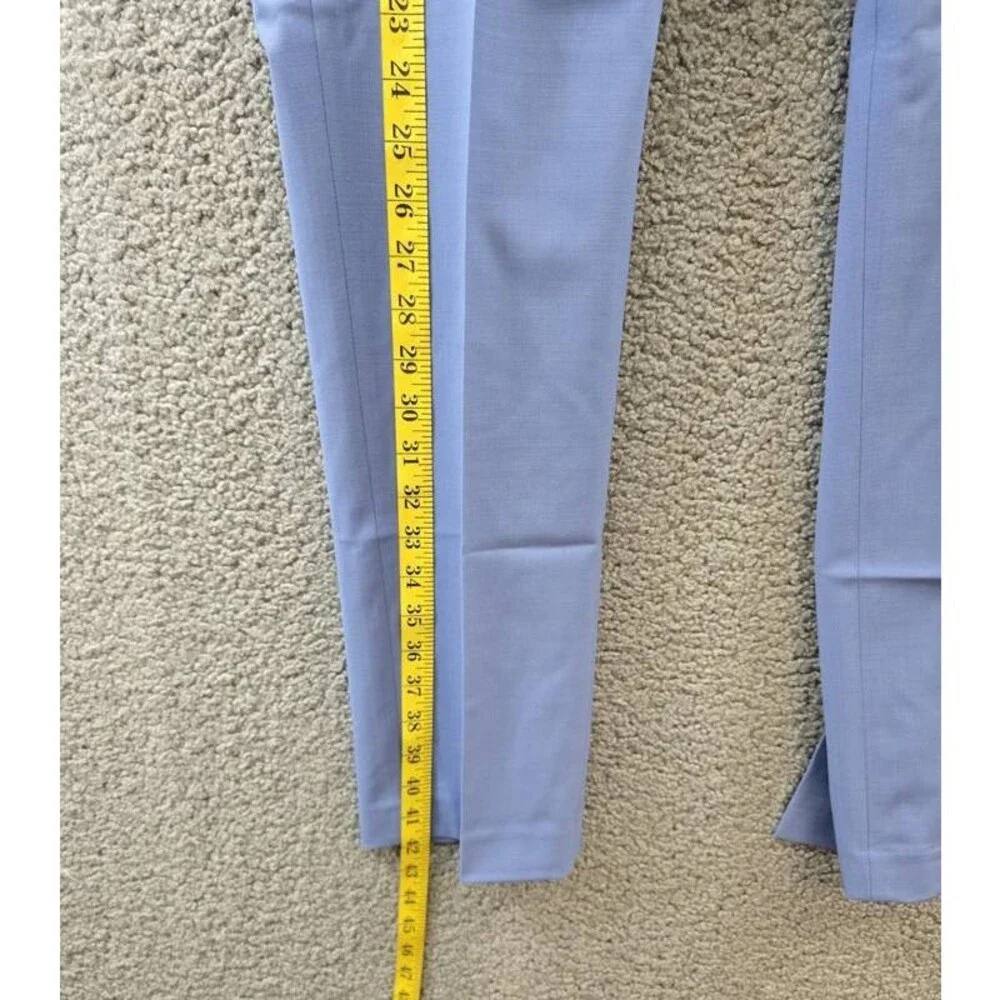 Bar III Slim-Fit Wool Blend Suit Pants Men's 32W x 32L Light Blue Zip Hook & Bar